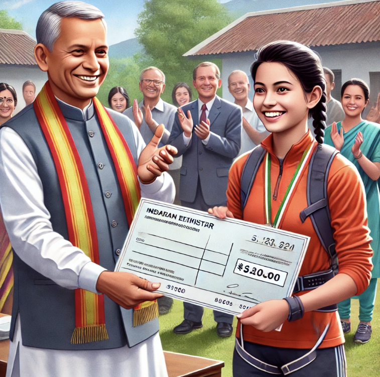 मुख्यमंत्री साय ने पर्वतारोही निशा यादव को दिया 3.45 लाख का सहयोग राशि