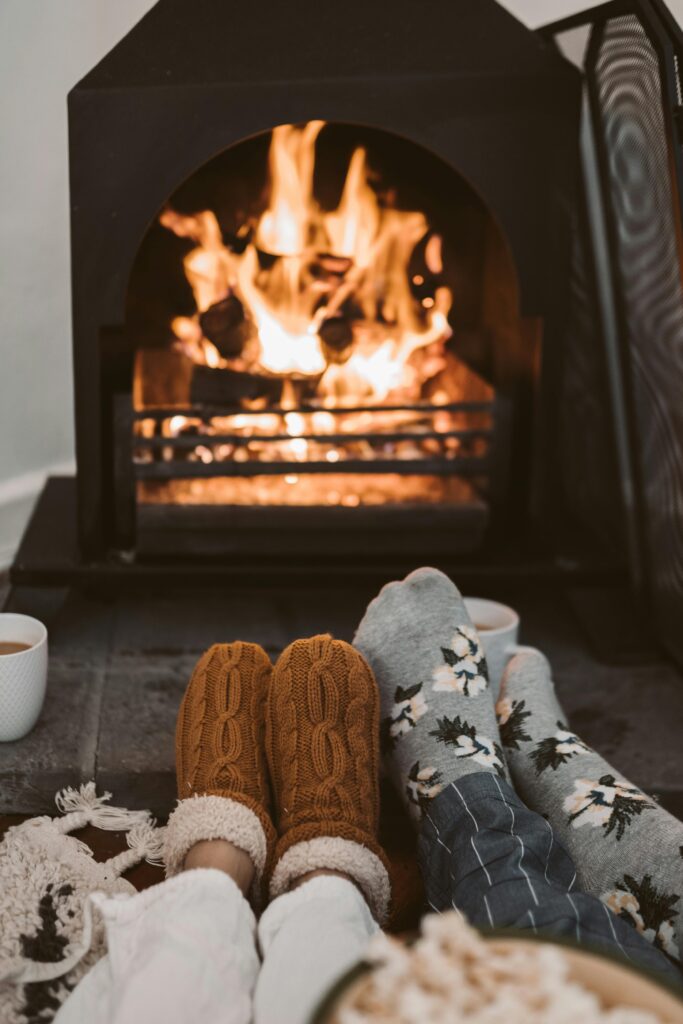 winter with fire
