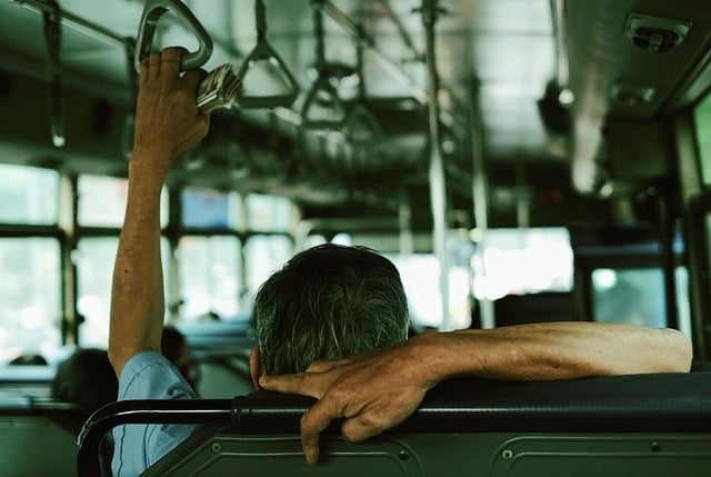 travelling on the bus