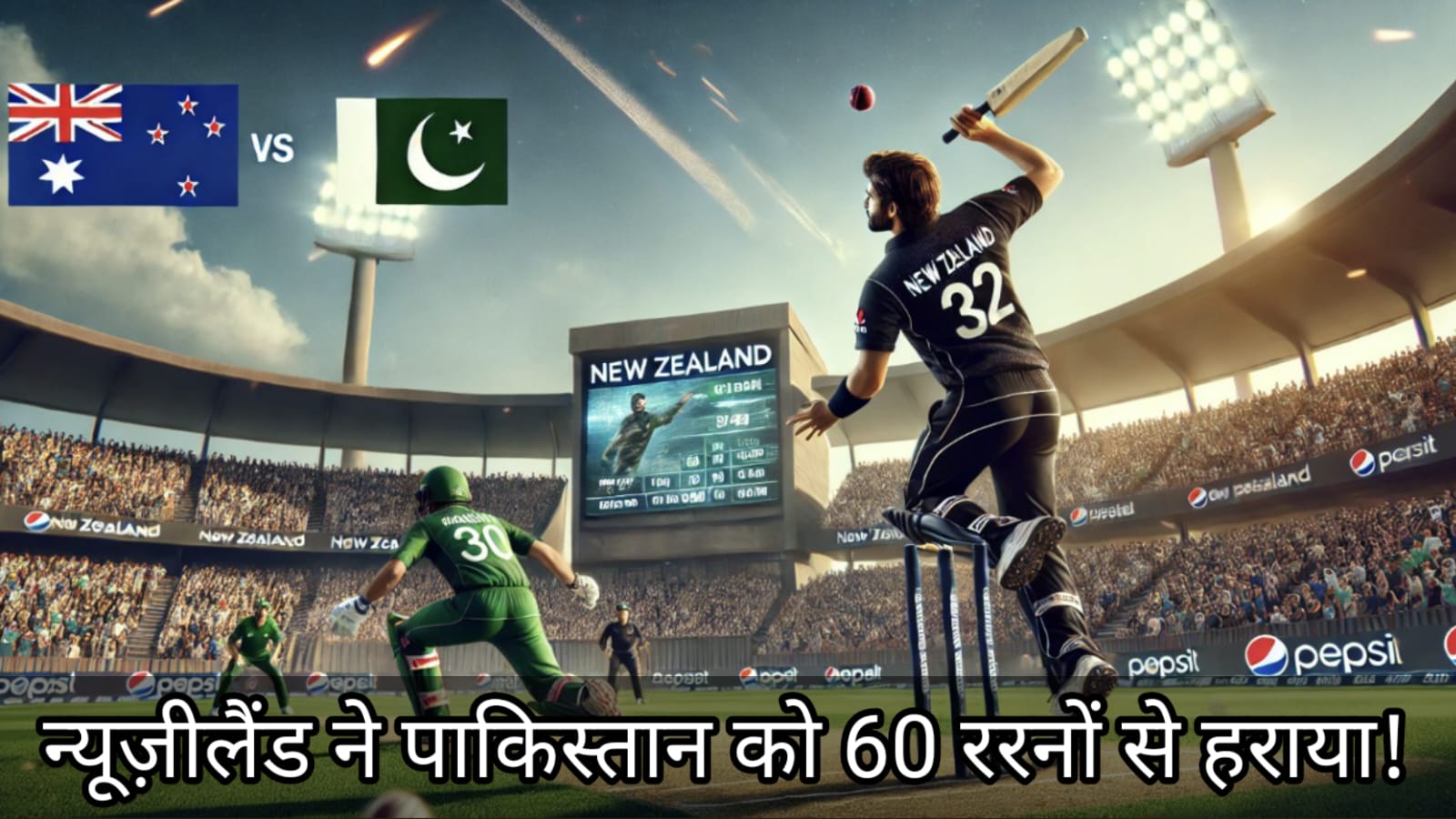 ICC Champions Trophy 2025: न्यूजीलैंड ने पाकिस्तान को दी 60 रनों से करारी मात..